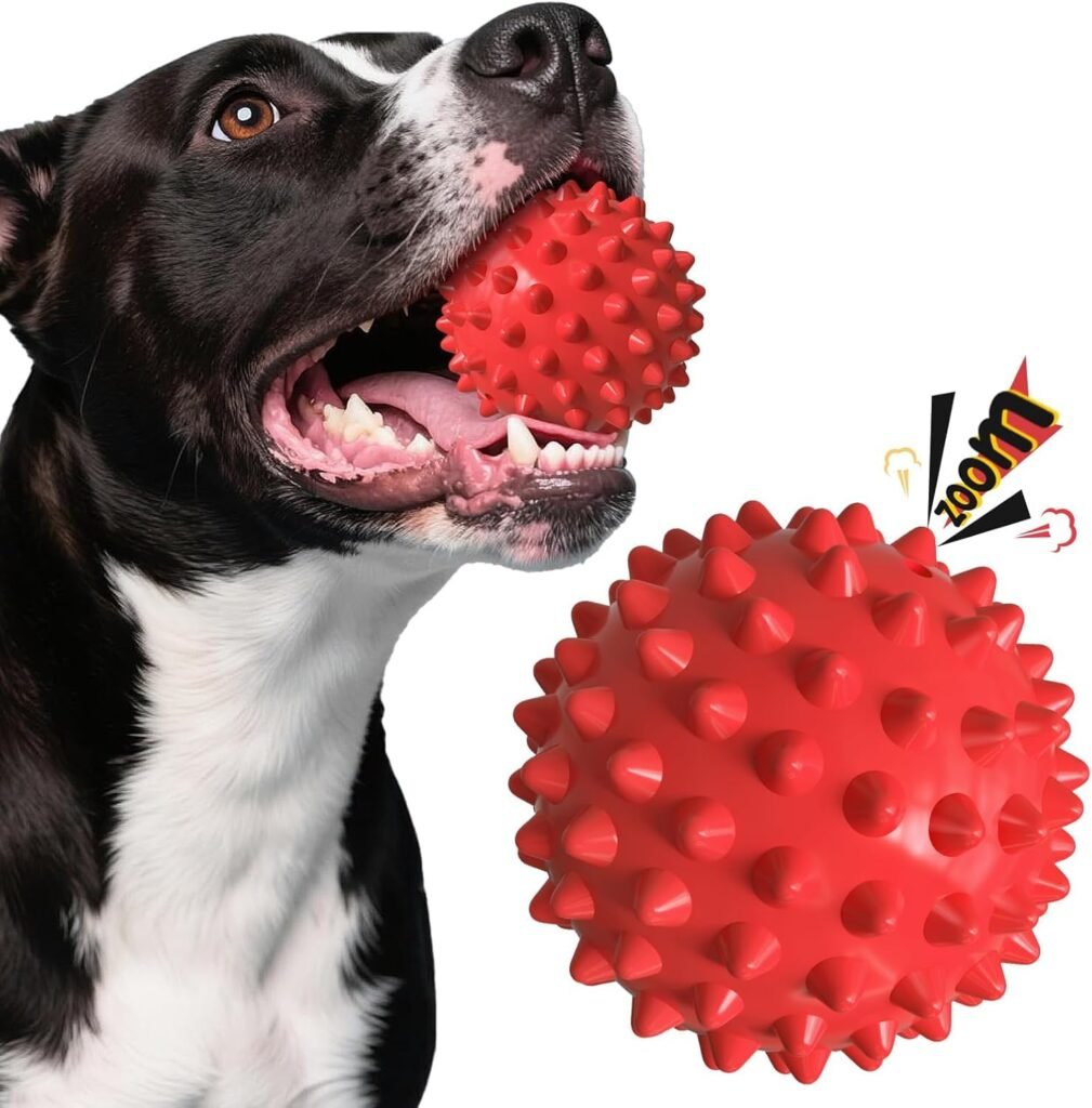 Interactive Squeak Dog Ball for Aggressive Chewers